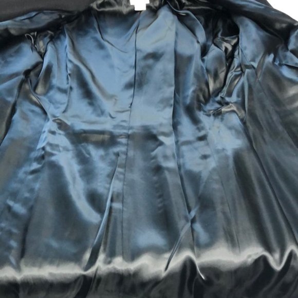 BROOKS 346 Solid Black Wool Blend Coat - Picture 4 of 5